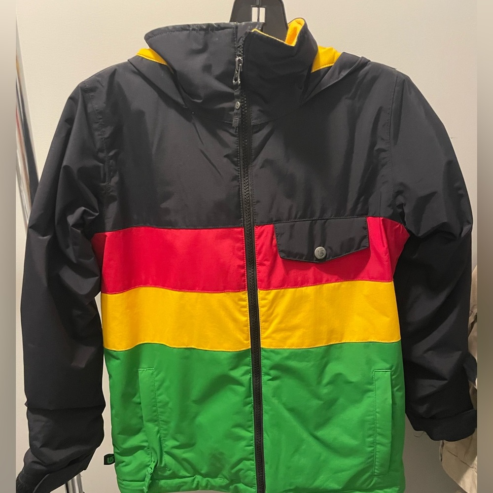 Burton kids size small Rasta winter coat!